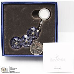 175) AUTHENTIC SWAROVSKI BLUE FLOWERS CRYSTAL