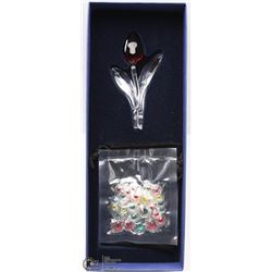 180) AUTHENTIC SWAROVSKI RED TULIP FLOWER