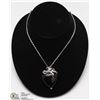 Image 1 : BLACK AGATE HEART PENDANT W/ 18" CHAIN