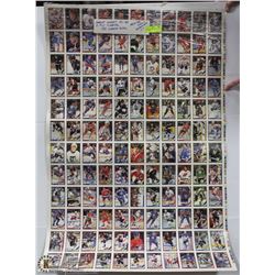 UNCUT SHEET OF 91-92 O.P.C CARDS (132 CARDS)