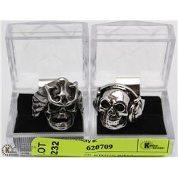 LOT OF 2 BIKER RINGS SZ10