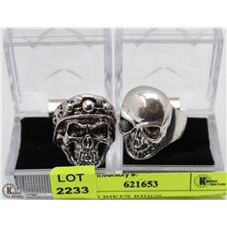 LOT OF 2 BIKER RINGS