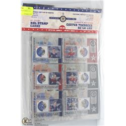 21) NHL STAMP CARDS SERIES 1, 2, AND 3