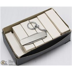 37) A BOX OF 12 MINI KNIFE KEYCHAINS