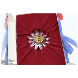 177) AUTHENTIC SWAROVSKI YELLOW FLOWER IN GIFT-