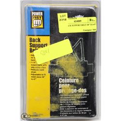 NEW BACK SUPPORT BELT 38" TO 47"