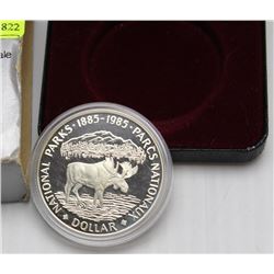 1885 -1985 NATIONAL PARK SILVER DOLLAR (50%SILVER)