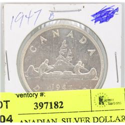 #21)1947 CANADIAN  SILVER DOLLAR COIN