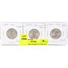 Image 1 : #4)THREE 1944 UNCIRCULATED USA  QUARTERS