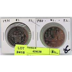 1971 & 1980 DOLLAR COINS