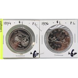 1974 & 1976 DOLLAR COINS