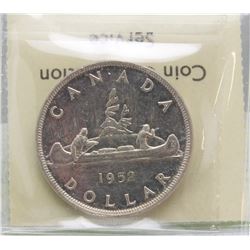 #24)1952 SILVER DOLLAR ICCS MS60 COIN