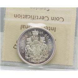 #41)1964 ICCS MS 65 FIFTY CENT COIN