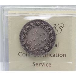 #38)1898 FIZ-NFLD FIFTY CENT COIN