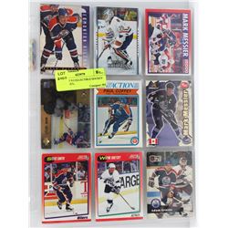 SHEET OF 9 COLLECTIBLE HOCKEY CARDS INCL.