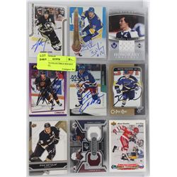 SHEET OF 9 COLLECTIBLE HOCKEY CARDS INCL.
