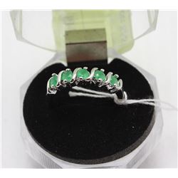 # 107 GREEN EMERALD .925 STERLING SILVER RING