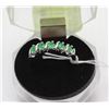 Image 1 : # 107 GREEN EMERALD .925 STERLING SILVER RING