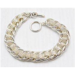 SILVER PLATED TWIST CHAIN BRACELET