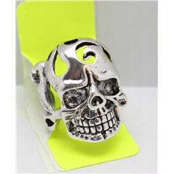 MEN'S HEAVY STAINLESS STEEL SKULL RING
