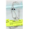Image 1 : SILVER PLATED 18" CHAIN & SWEET 16 PENDANT W/