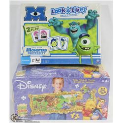 DISNEY WINNIE THE POOH PUZZLE & MONSTERS INC GAME