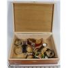 Image 1 : LARGE WOODEN BOX WITH WATCHES