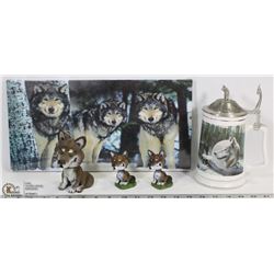 FLAT OF WOLF ITEMS