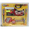 Image 1 : NEW CHILDRENS CARPENTERS SET RED TOOL BOX