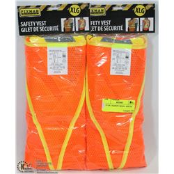LOT OF 2 SAFETY VESTS - SIZE XL