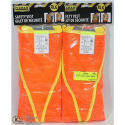 LOT OF 2 SAFETY VESTS - SIZE XL