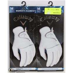 LOT OF TWO WOMEN'S CALLAWAY GOLF GLOVES