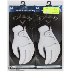 LOT OF TWO WOMEN'S CALLAWAY GOLF GLOVES