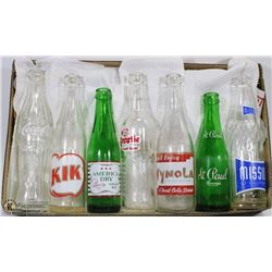FLAT WITH VINTAGE POP BOTTLES