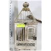 Image 1 : WOOD AND METAL DECORATIVE BIRD CAGE