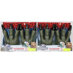 LOT OF 2 JURASSIC WORLD VELOCIRAPTOR CLAWS