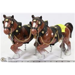 SET OF VINTAGE CLYDESDALE HORSES WITH
