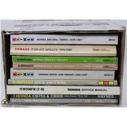 LOT OF 9 MOTORCYCLE SERVICE MANUALS YAMAHA,