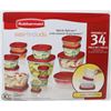 Image 1 : NEW IN BOX - RUBBERMAID 34 PIECE STORAGE SET