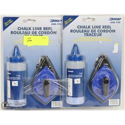 LOT OF 2 CHALK LINE REELS