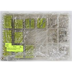 APPROX. 200 ASSORTED GLASS FUSES IN CONTAINER