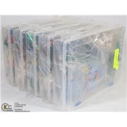 LOT OF 5 CRAFT KITS IN PLASTIC STORAGE TOTES