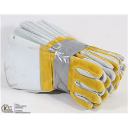 LOT OF 6 PAIRS LEATHER WELDING GLOVES