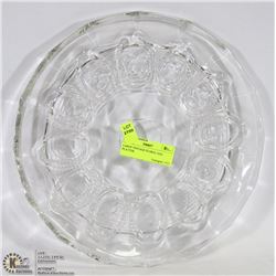 LARGE VINTAGE FLORAL EGG PLATTER