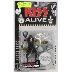KISS ALIVE PETER CRISS  ACTION FIGURE WITH PICK