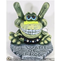 BEWARE OF FROG OUTDOOR ORNAMENT