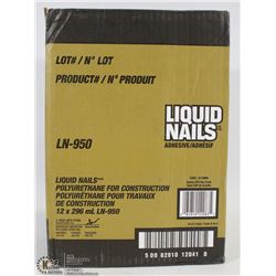 CASE OF 12 LIQUID NAILS 296MLS ADHESIVE