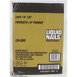 CASE OF 12 LIQUID NAILS 296MLS ADHESIVE