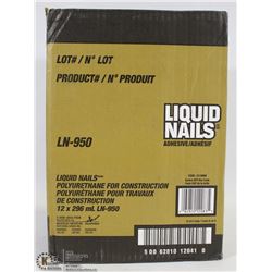 CASE OF 12 LIQUID NAILS 296MLS ADHESIVE
