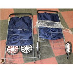 LOT OF TWO 4-WHEEL SHOPPING CARTS